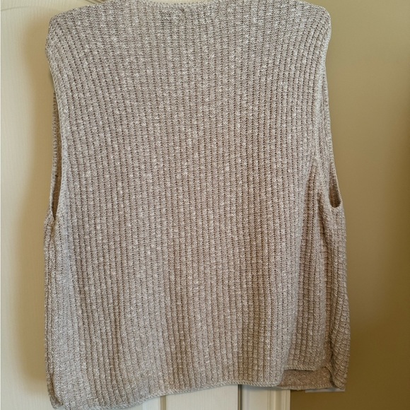 VINTAGE Cream Cardigan Sweater with Ribbed Texture by STRUCTURE 80’s - Picture 3 of 4